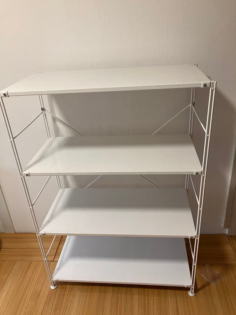 【美品】スチールユニットシェルフ・スチール棚セット・ワイド・中 スチールユニットシェルフ・スチール棚セット・ワイド・中