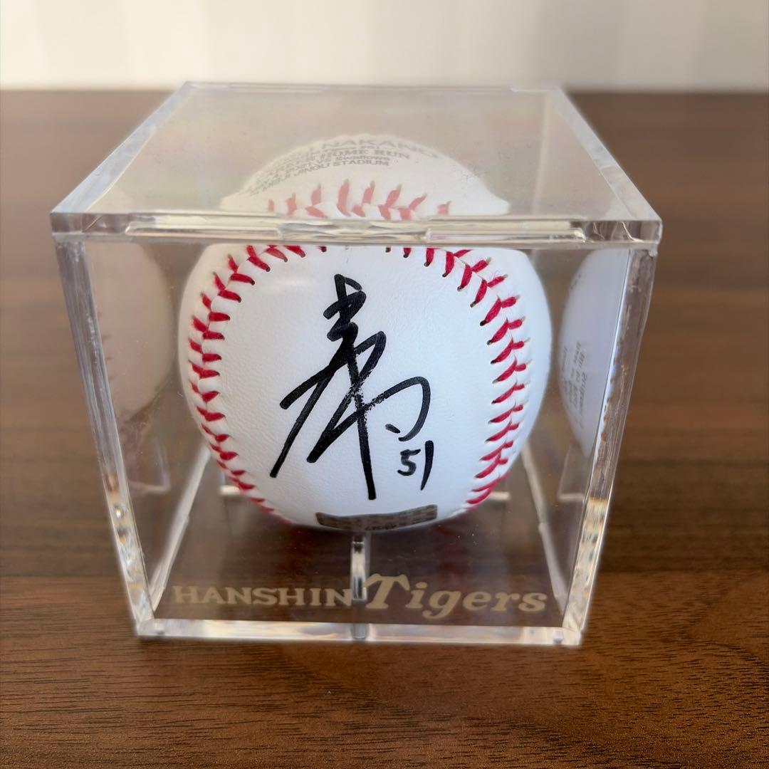 阪神タイガース中野拓夢選手 初HR直筆サインボール - メルカリ