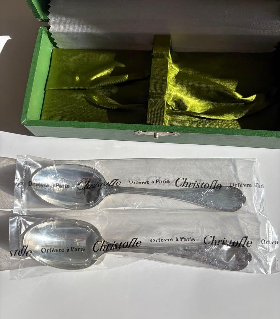 Christofle 未開封 マルリー コーヒースプーン 専用ボックス付き