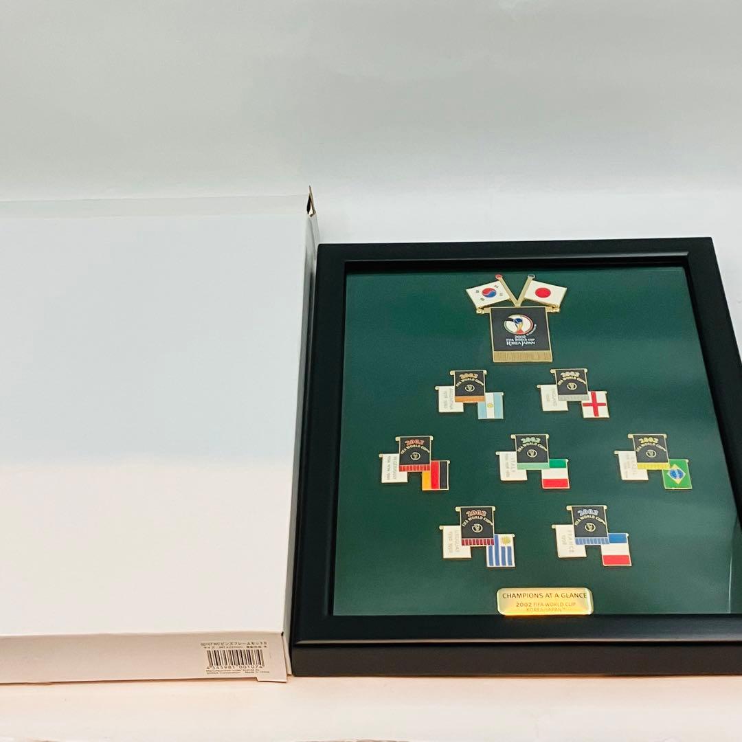 サッカー 日韓ワールドカップ ピンバッジ ピンズフレームセット 額付き