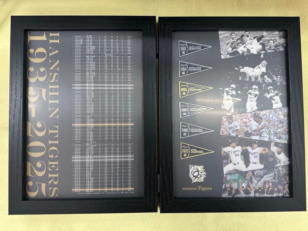 阪神タイガース 年間指定席 2025 記念品 歴代優勝ペナント型ピンバッジ