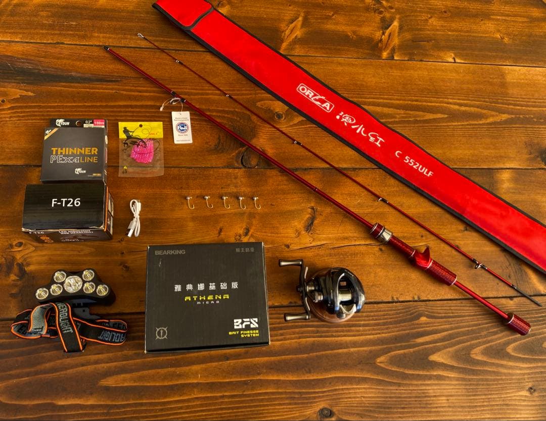 新品未使用 アジングセット C552UL アジングロッド リール ベイト