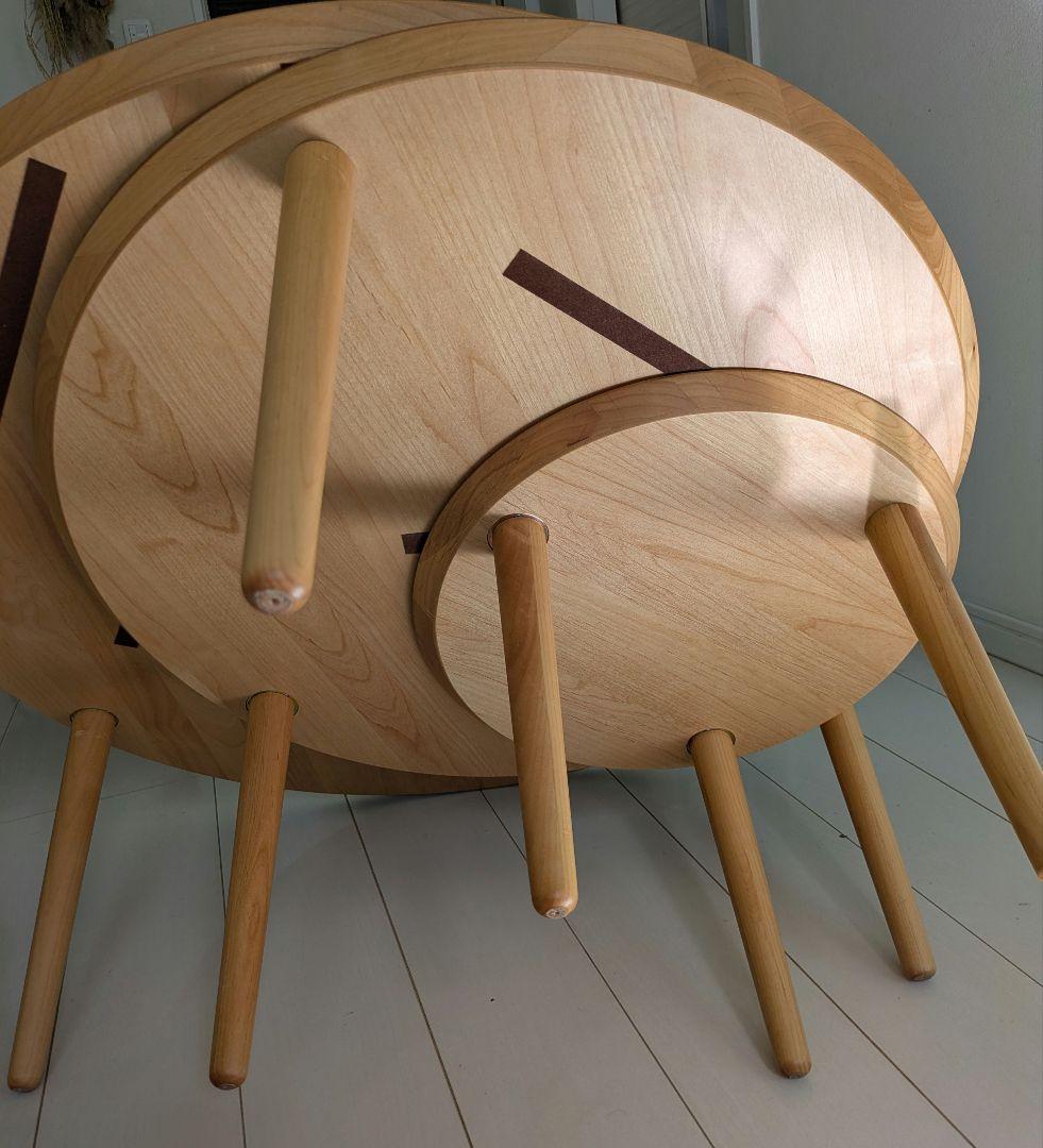 高野木工 円形リビングテーブル 9バルーン伸張式 3枚 - メルカリ