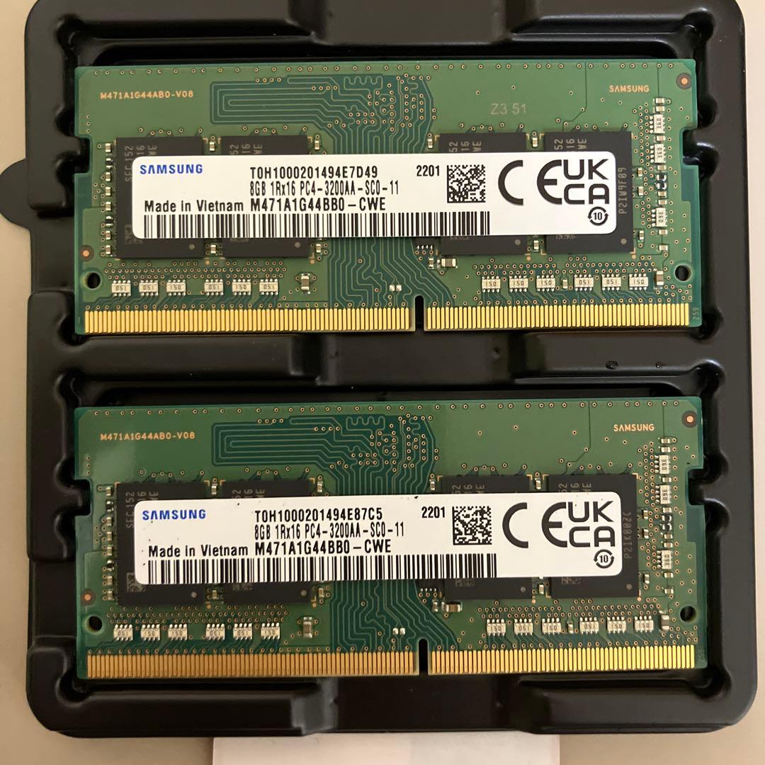 Samsung m471a1g44bb0-cwe 8GBメモリ 2枚セット - メルカリ