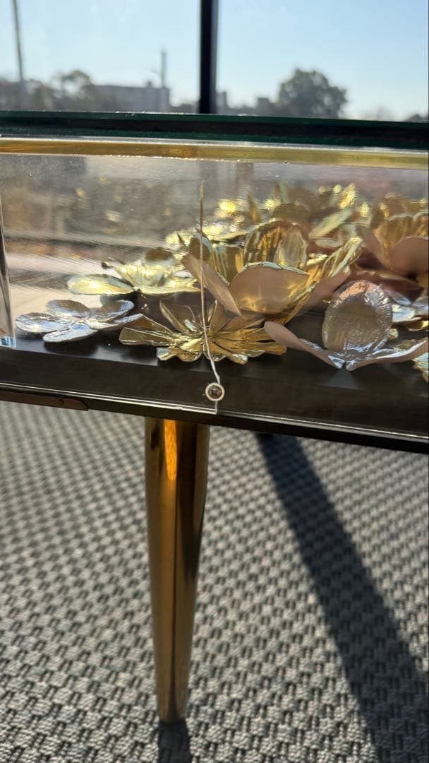 廃盤商品】KARE ゴールドフラワー 120x60cm ローテーブル - メルカリ