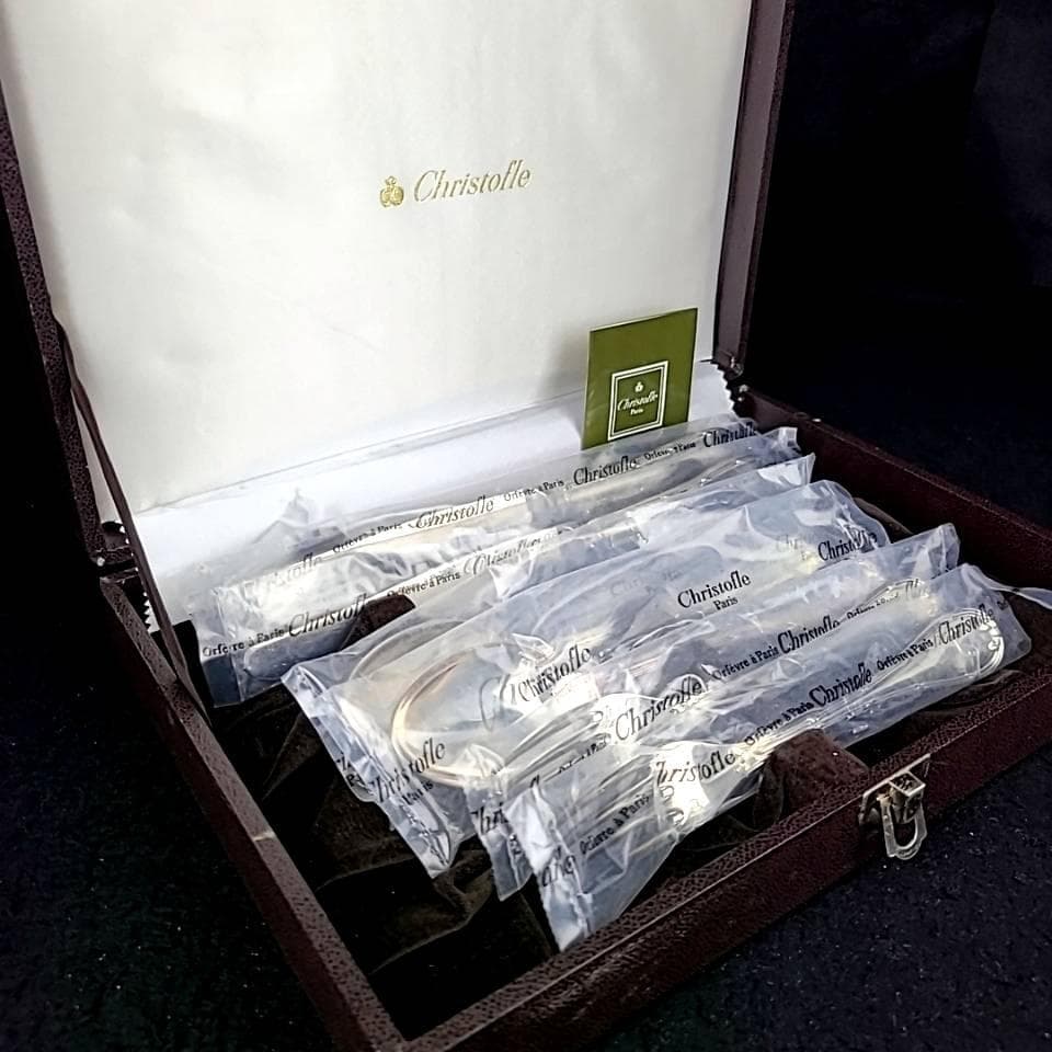 〇美品〇クリストフル　6本　リュバン ナイフ　フォーク　スプーン セット 箱つき 3セットあり！クリストフル社スプーン・フォークセット フランス