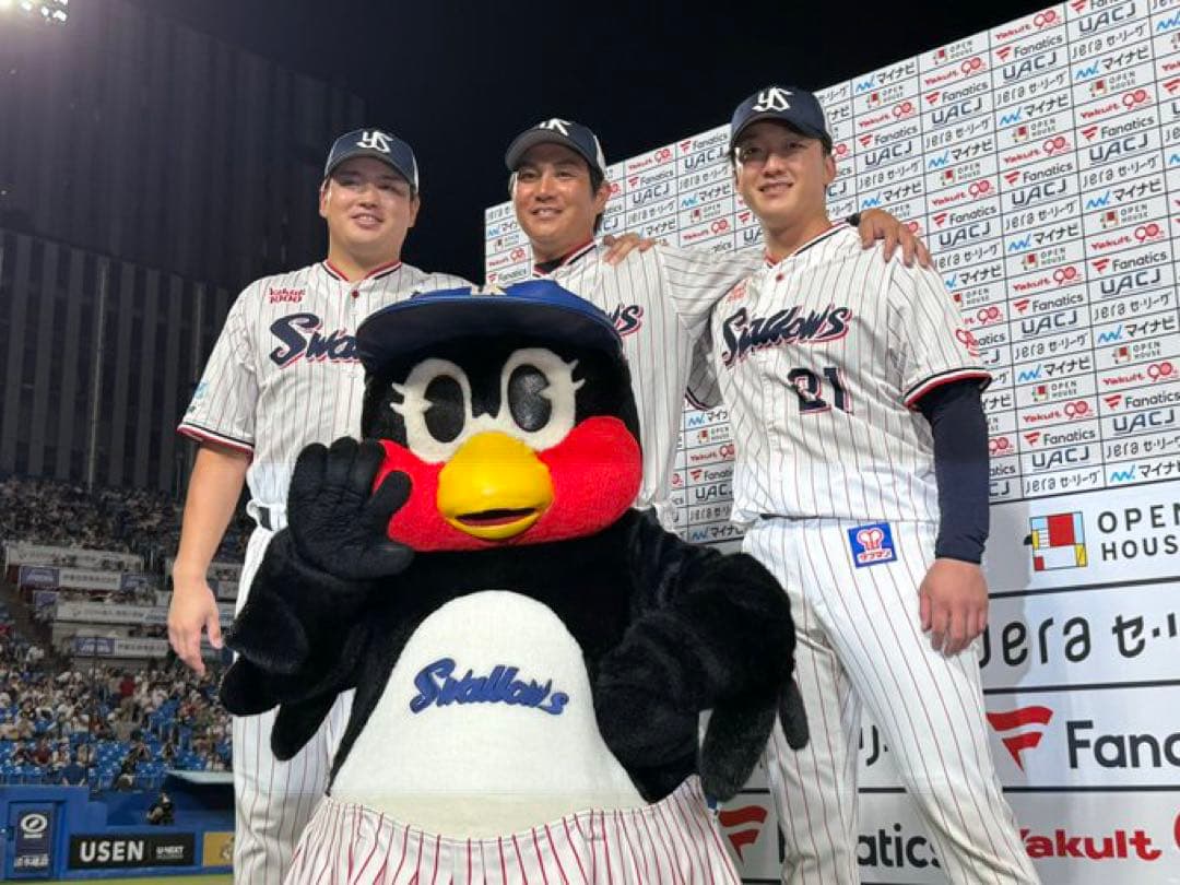 川端慎吾 引退 ビジターユニフォーム XLサイズ ヤクルト スワローズ