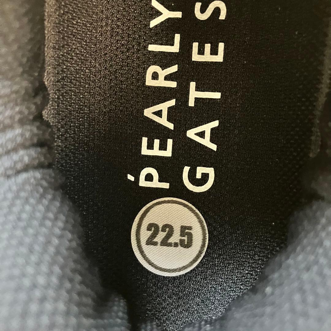 新品【パーリーゲイツ】定番 ローカット ゴルフシューズ 紺 22.5cm