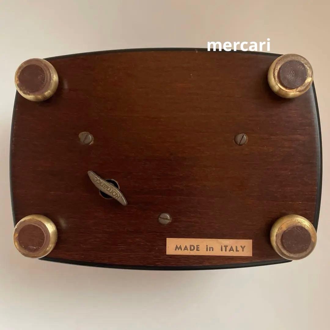 REUGEリュージュ オルゴール クルミ無垢材象嵌細工ボックス