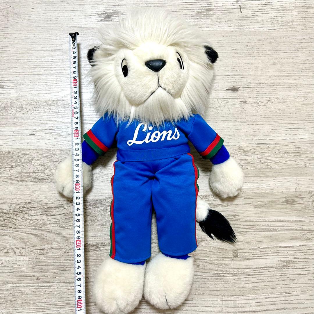 西武ライオンズ 50cm 旧ユニホーム レオ 特大 ぬいぐるみ 三英製 初期