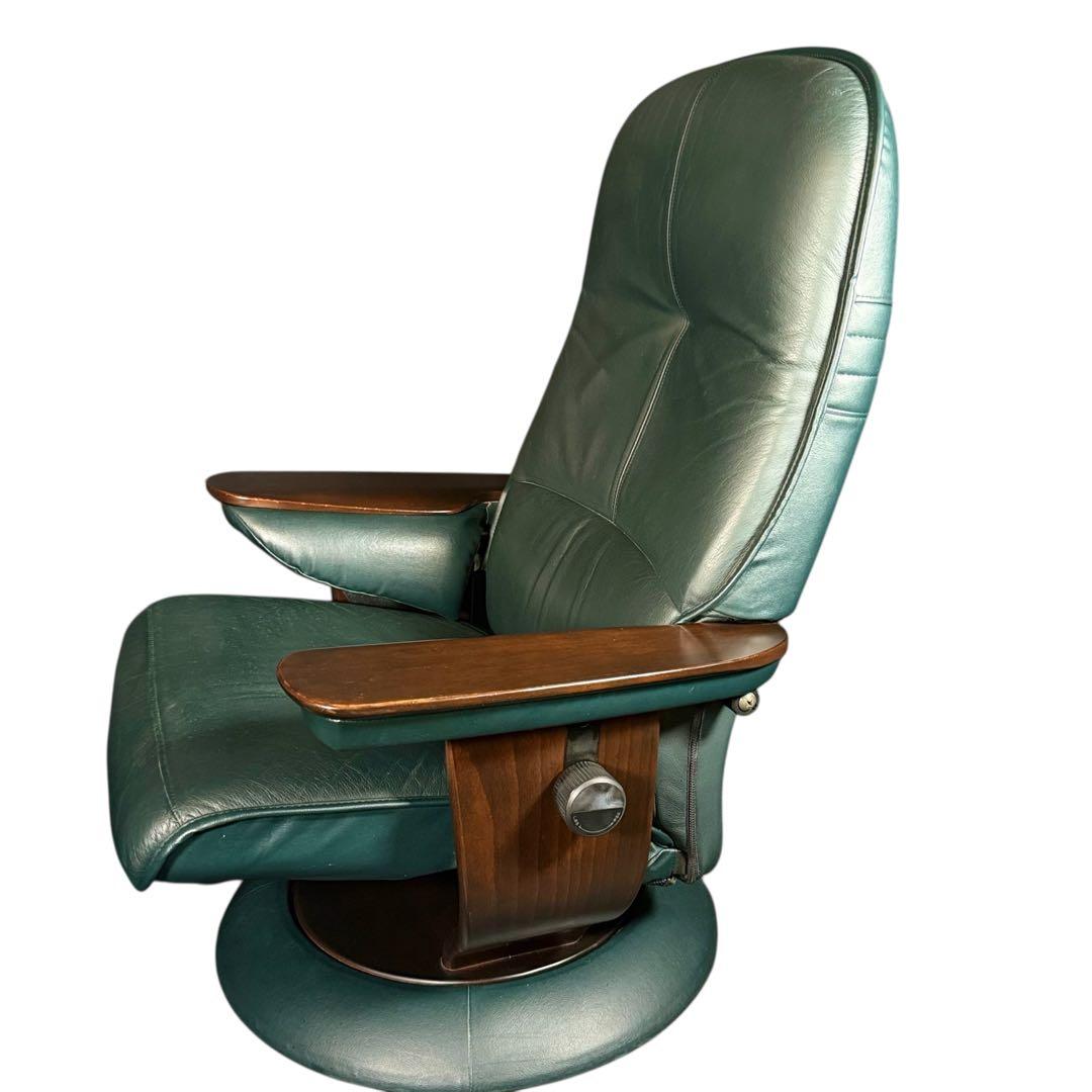 もなみり様専用 本体のみ HR732 カリモク 本革 リクライニング回転チェア