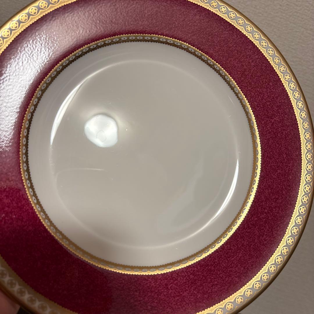 ウェッジウッド　ユーランダー　パウダールビー　デザートプレート　20.5cm