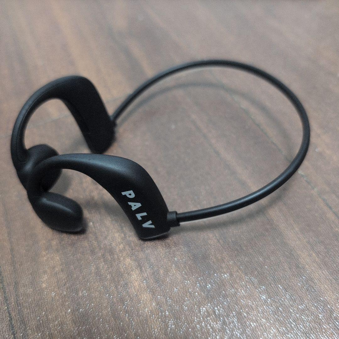 PALV 骨伝導イヤホン ブラック 収納ケース付き