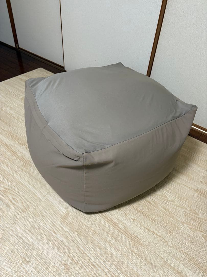 美品* 体にフィットするソファ　セット　グレーベージュ　ポリエステル平織 体にフィットするソファ セット グレーベージュ ポリエステル平織