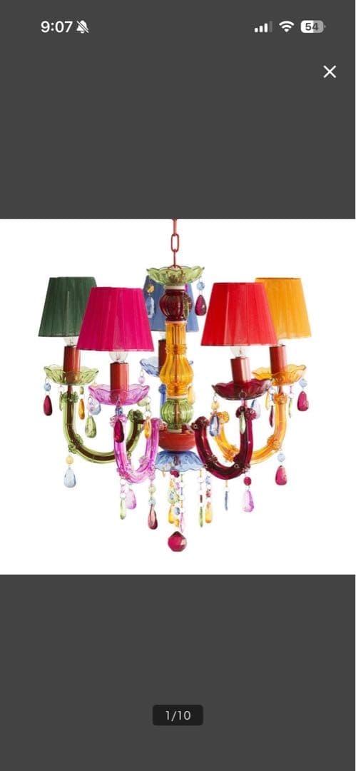 カラフル シャンデリア ガラス プラスチック 唯一無二☆あなたのセンスが光ります♪マルチカラーバブルガラス