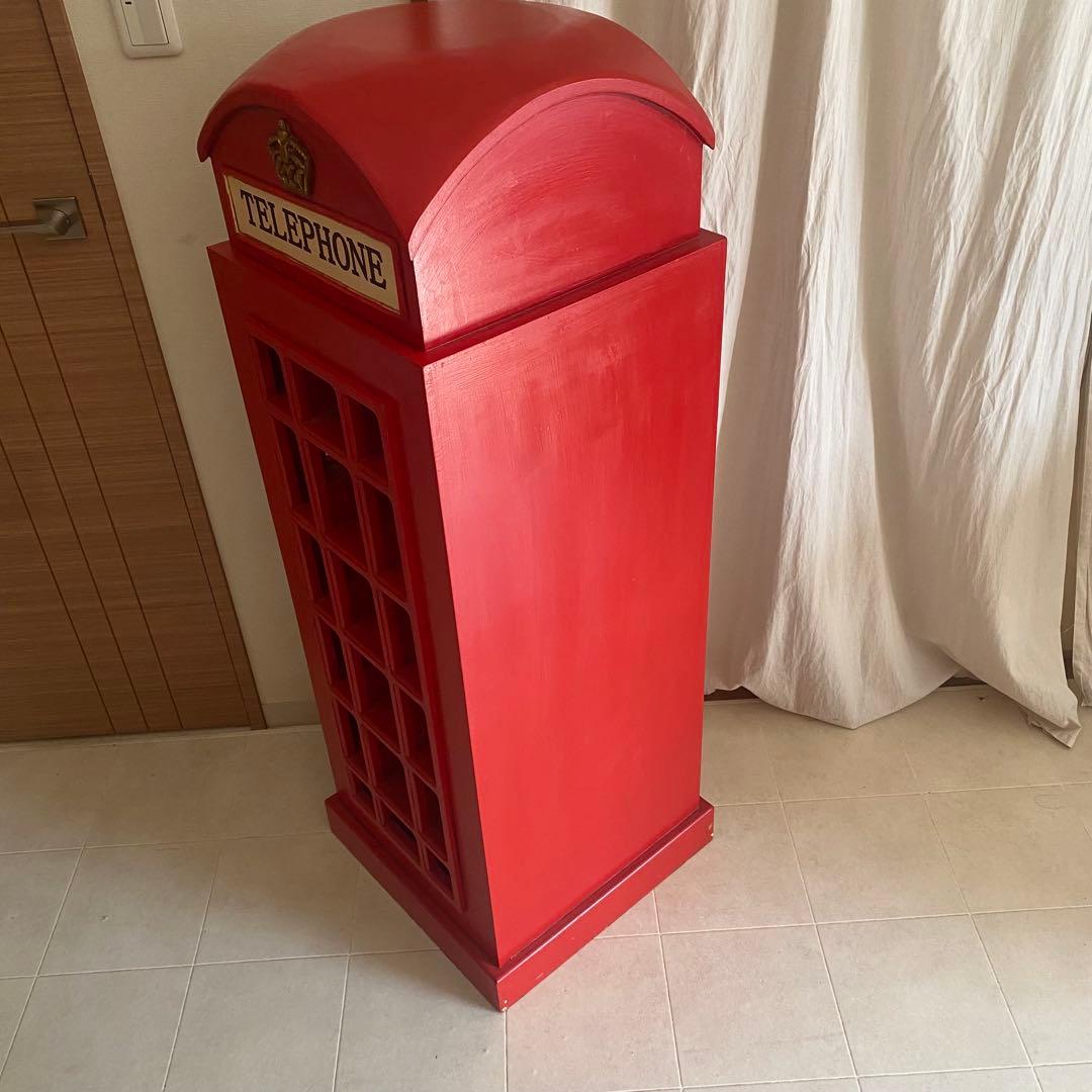 英国 アンティーク 棚 キャビネット ワインセラー 電話ボックス