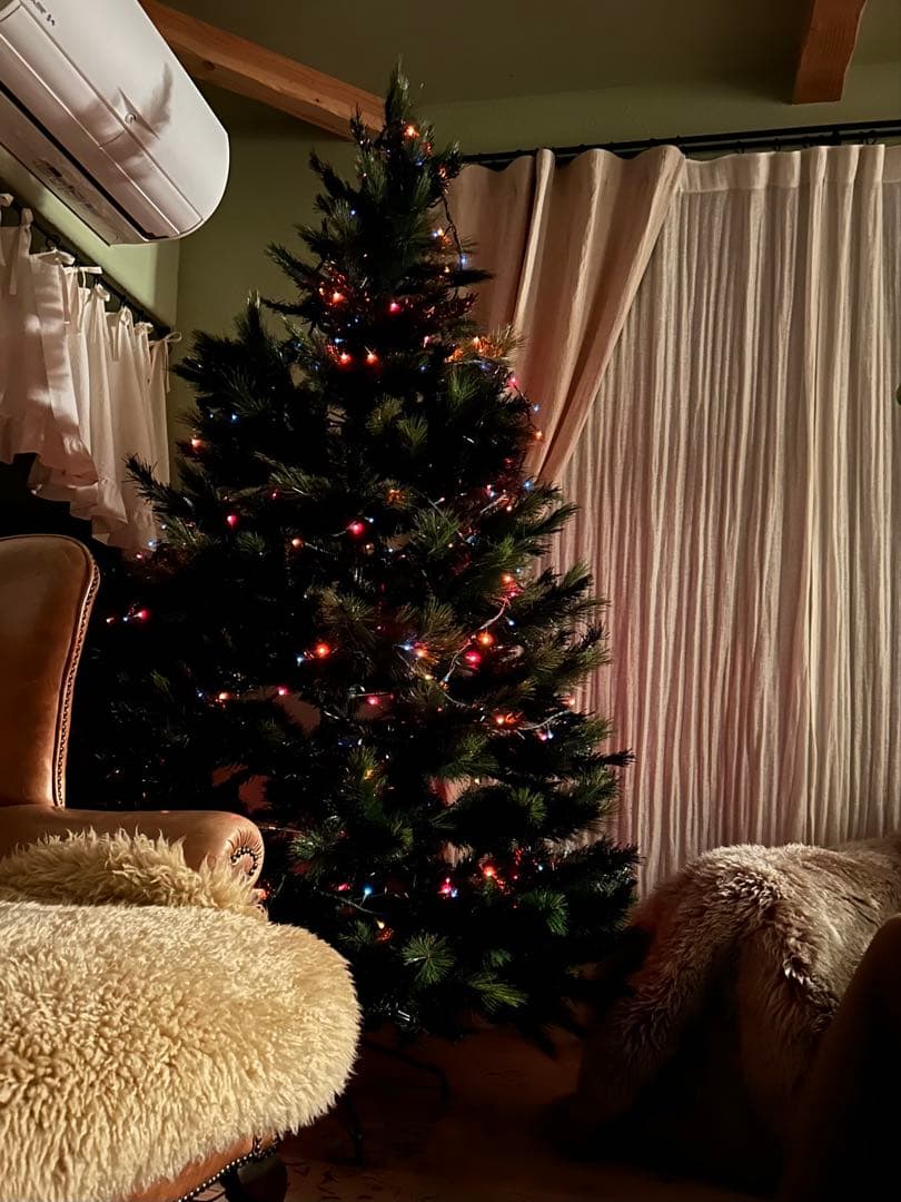 EPF中城産業キングピークツリー210cmイルミネーション400球+りんご Nakajo's Christmas クリスマスツリー販売 キングピークツリー - 質の