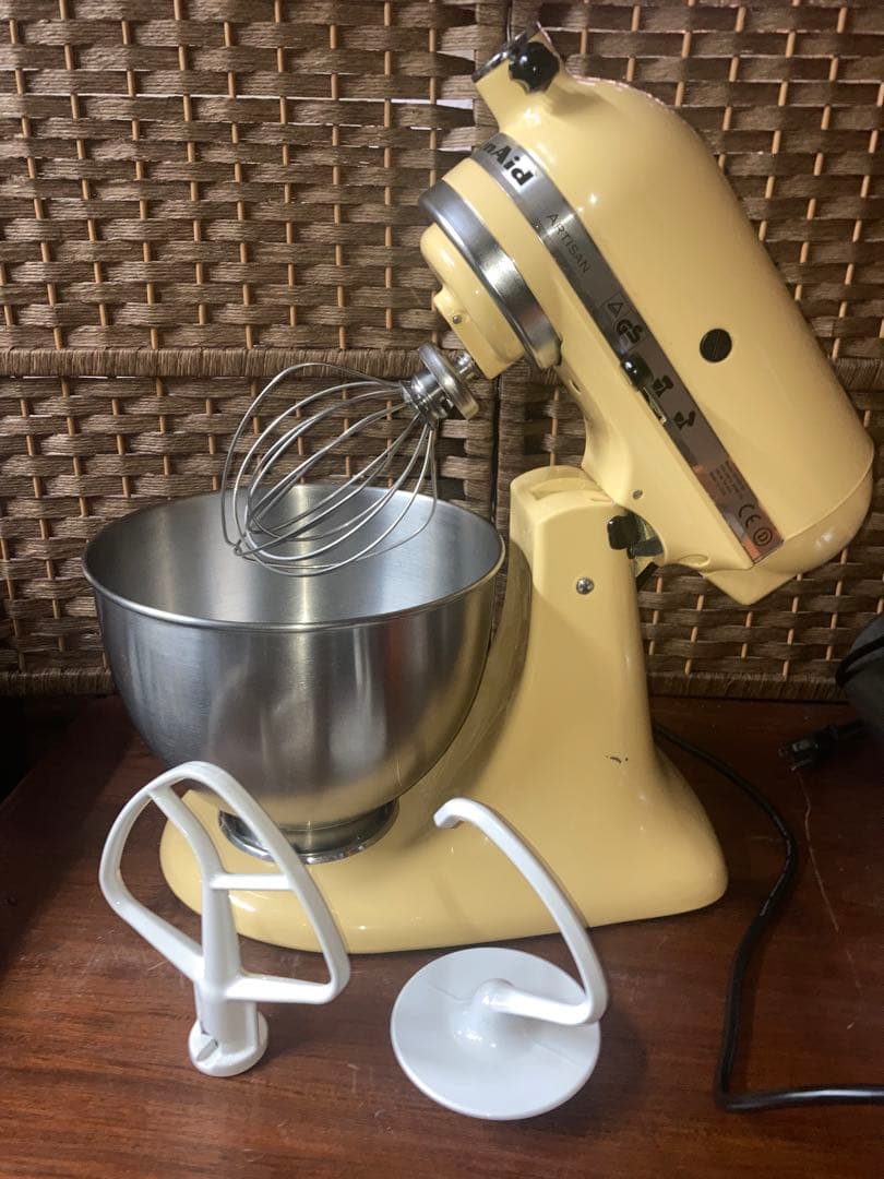 キッチンエイド ミキサー 黄 美品！KSM(150)200v 昇圧器付き！ 楽天市場】キッチンエイド スタンドミキサー アルチザン 4.8L