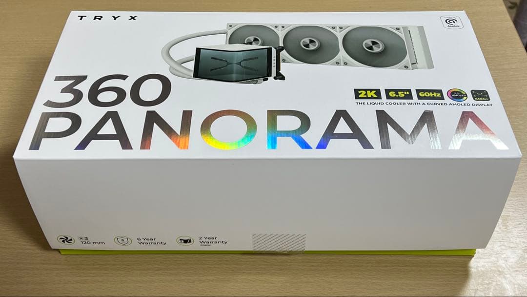 TRYX Panorama 360 ホワイト 6.5インチ AMOLEDクリーン Used - Like New: TRYX Panorama 360 White 360mm AIO 6.5'' AMOLED