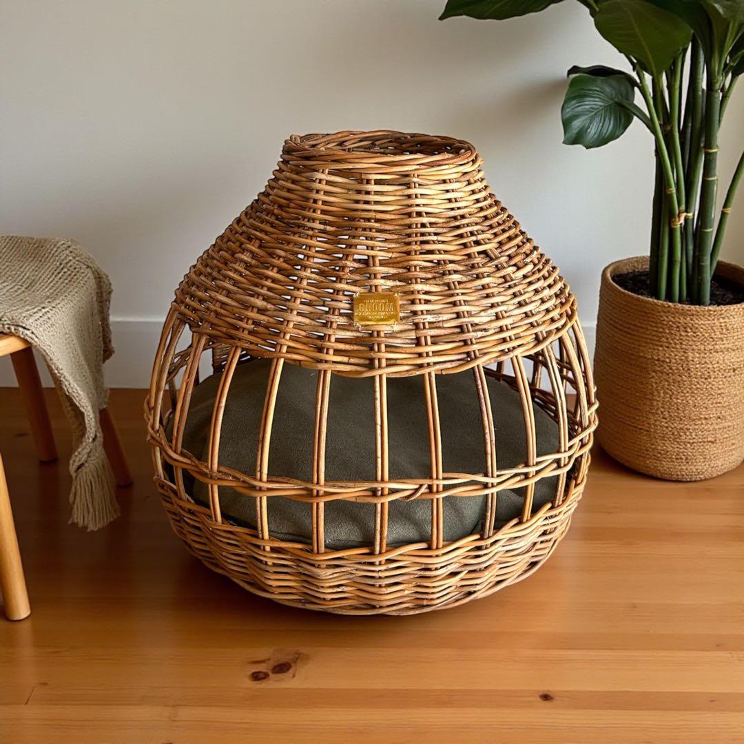 天然皮付き籐アラログ ねごちぐら ねこハウス ペットハウス - メルカリ