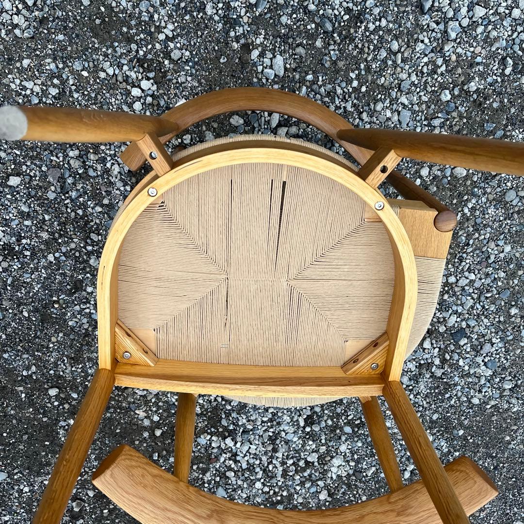 ② IDC大塚家具 オーク材 ペーパーコード ダイニングチェア M04C3