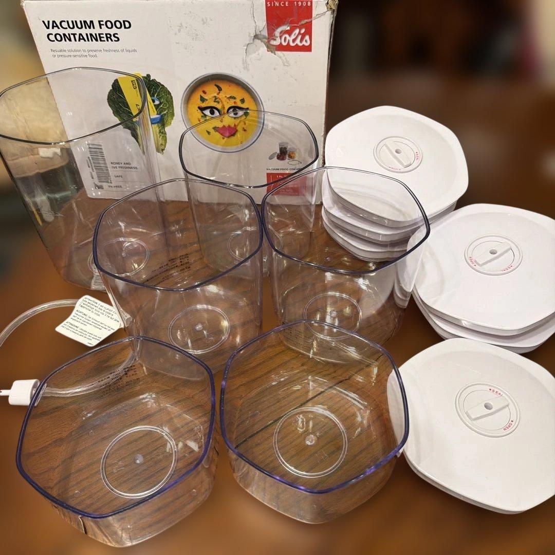 Solis 真空　キャニスター　6個セット　真空パックん Amazon | ソリス 専用キャニスターセット（Solis Vacuum Packer