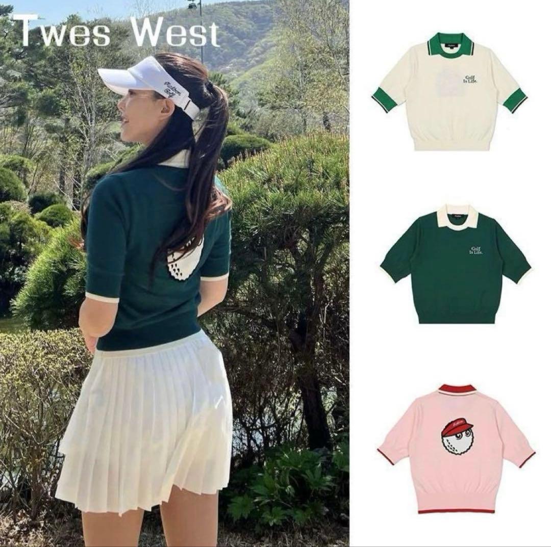 即発送マルボン ゴルフ ウェア レディース トップス 半袖 Tシャツ緑L