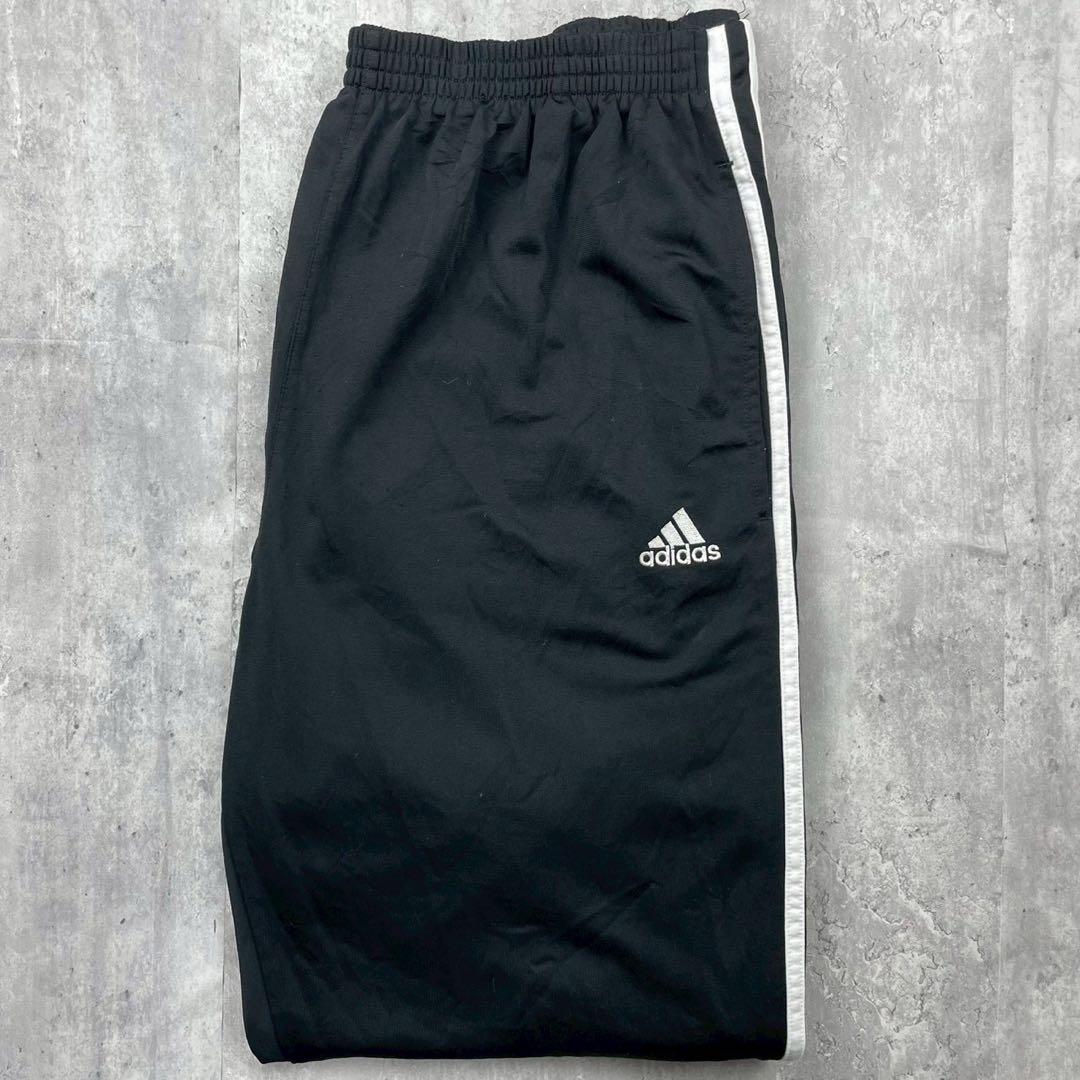 adidas アディダス トラックパンツ XL ブラック スナップボタン - メルカリ