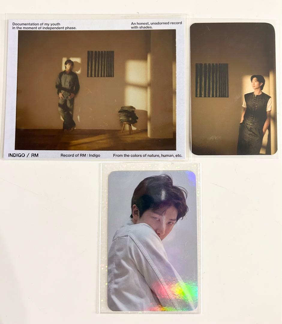 BTS bts RM INDIGOアナログ盤付属フォトカード&ポストカード - メルカリ