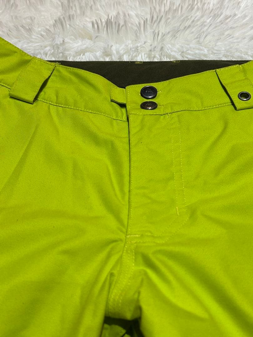 美品 BURTONスノーボードウェアカーゴパンツ メンズ L 蛍光ライム