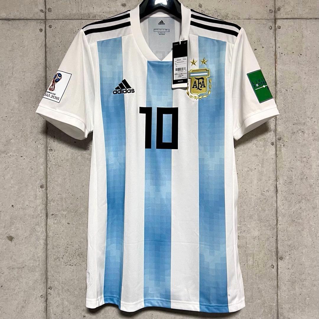 新品/タグ付き】2018ロシアW杯 アルゼンチン代表♯10メッシ【Lサイズ
