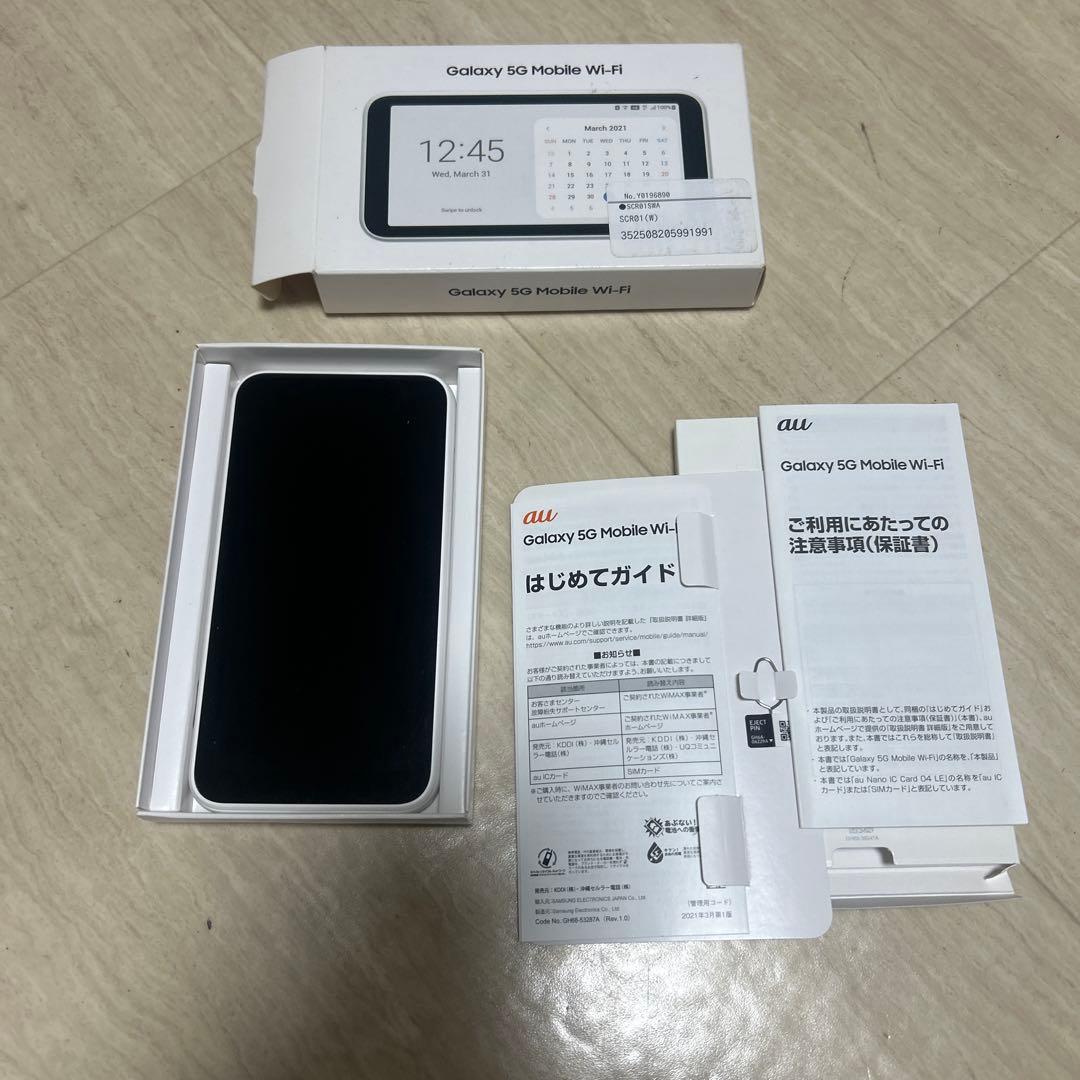 現状品！Galaxy 5G Mobile Wi-Fi SCR01（ホワイト） - メルカリ