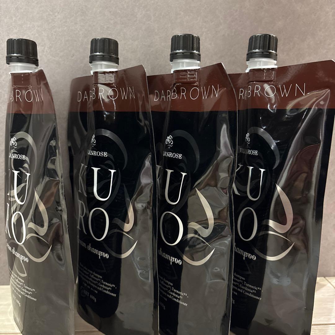 バランローズKURO クリームシャンプー ダークブラウン 400g 4個セット