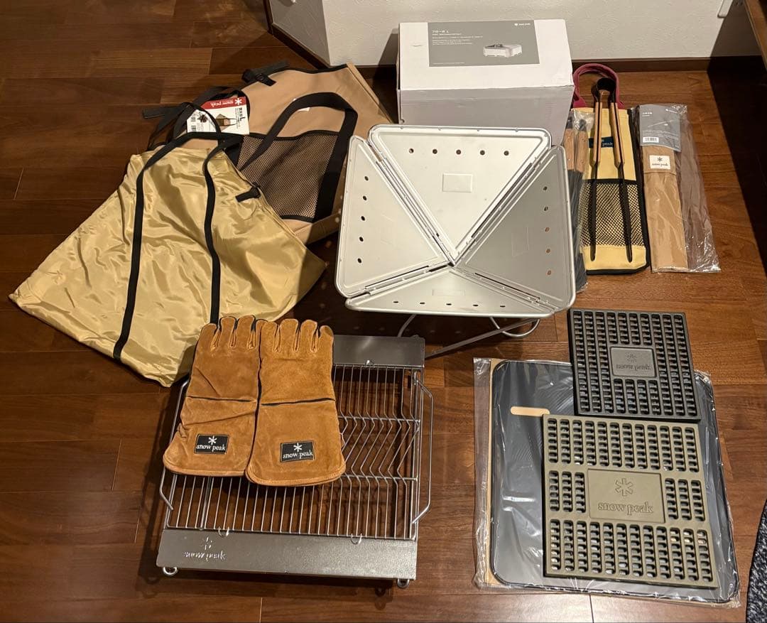 最終値下げ　スノーピーク 焚き火台L 10点フルセット‼️ フローガＬ付き✨ スノーピーク焚火台Lを2年愛用してわかった良いとこ・悪いとこをブログ