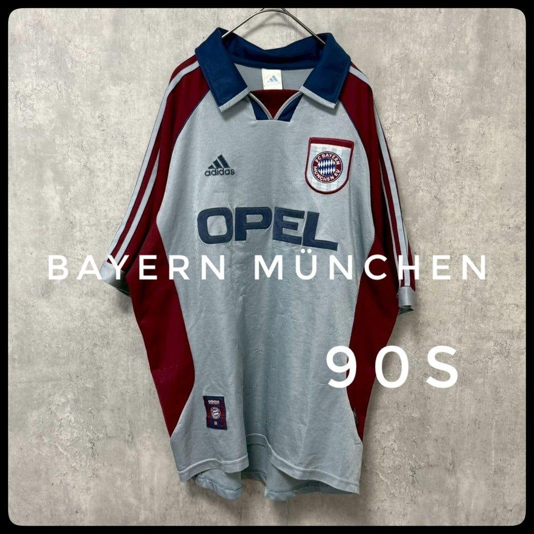 ✴️【97〜99年】バイエルンミュンヘン　公式　adidas　ユニホーム　L 無敵の王者が赤を放棄したシーズン！1997/99バイエルン・ミュンヘン
