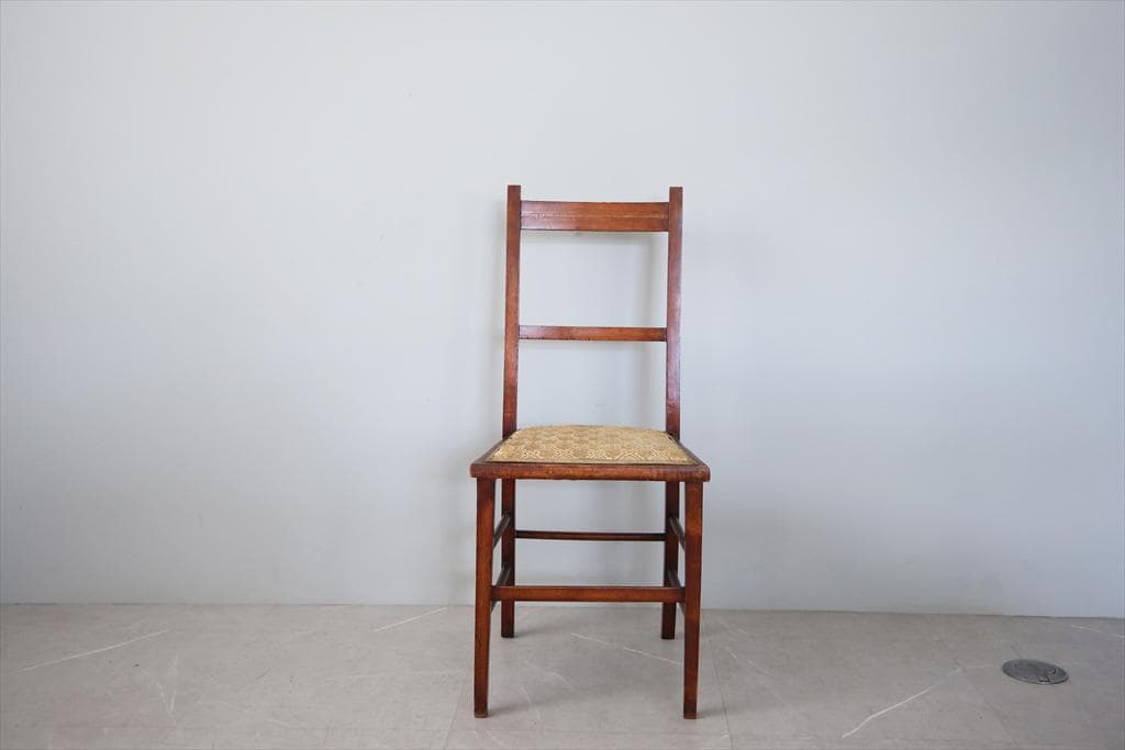 英国アンティーク木製ベッドルームチェア/椅子ダイニングイス飾り棚89