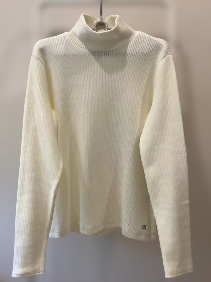 値下げ【美品】23区ゴルフ グランサーモリブハイネックニット(L) ホワイト