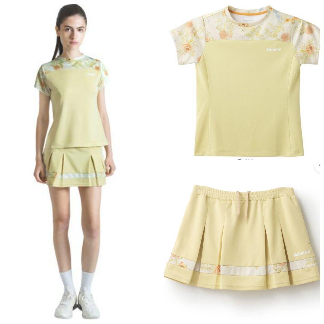 アドミラル◆バッグスリットフラワーTEE＆スコート◆セットアップ/サイズLL アドミラル(Admiral) ウェア（レディース） ]バックスリットフラワーT