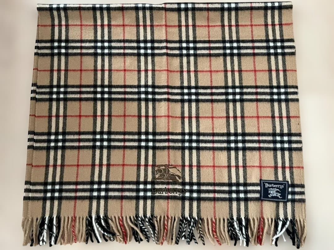 ◇バーバリー ノバチェック ひざ掛け ストール ベージュ ブランケット