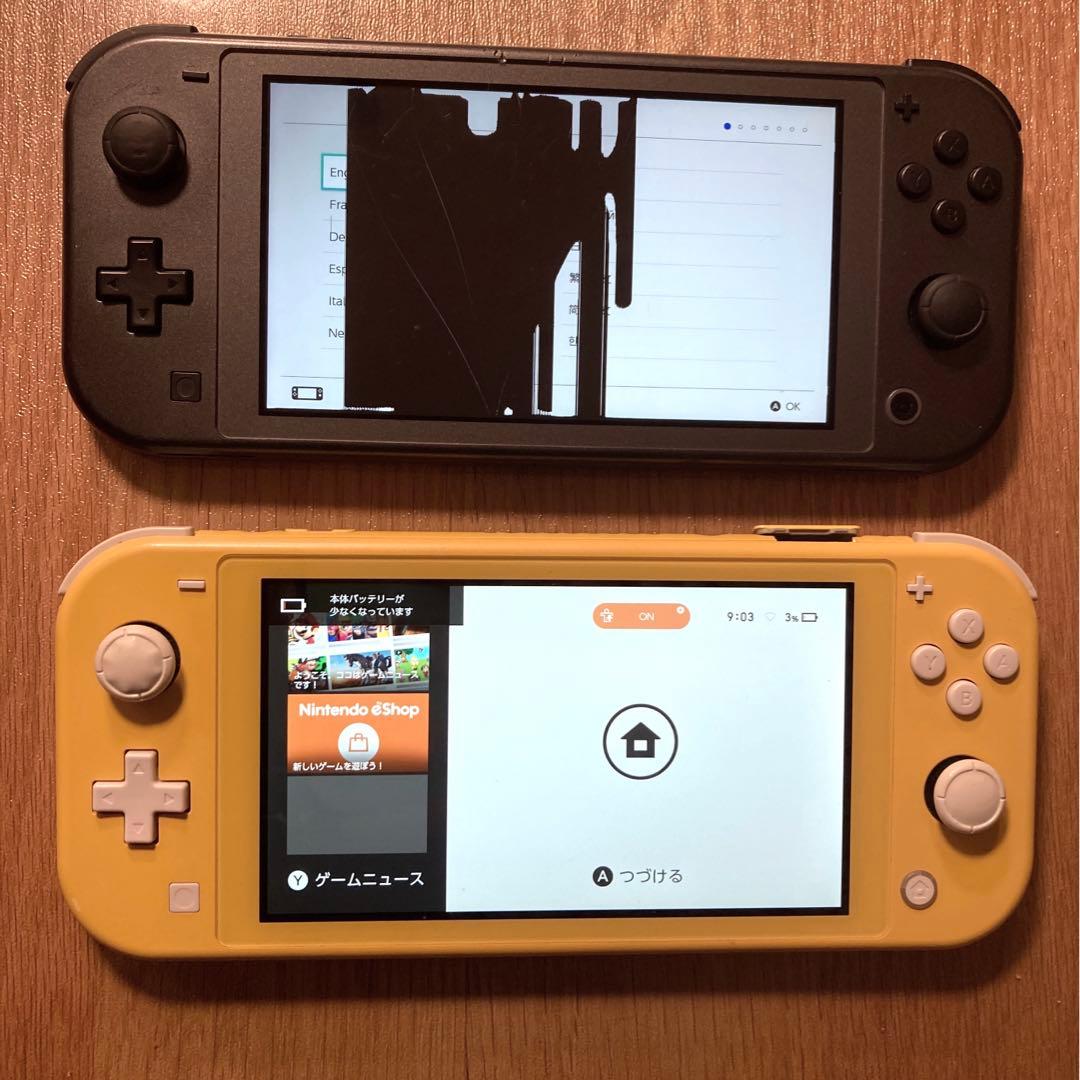 ニンテンドースイッチライト 2台 ジャンク品 - メルカリ