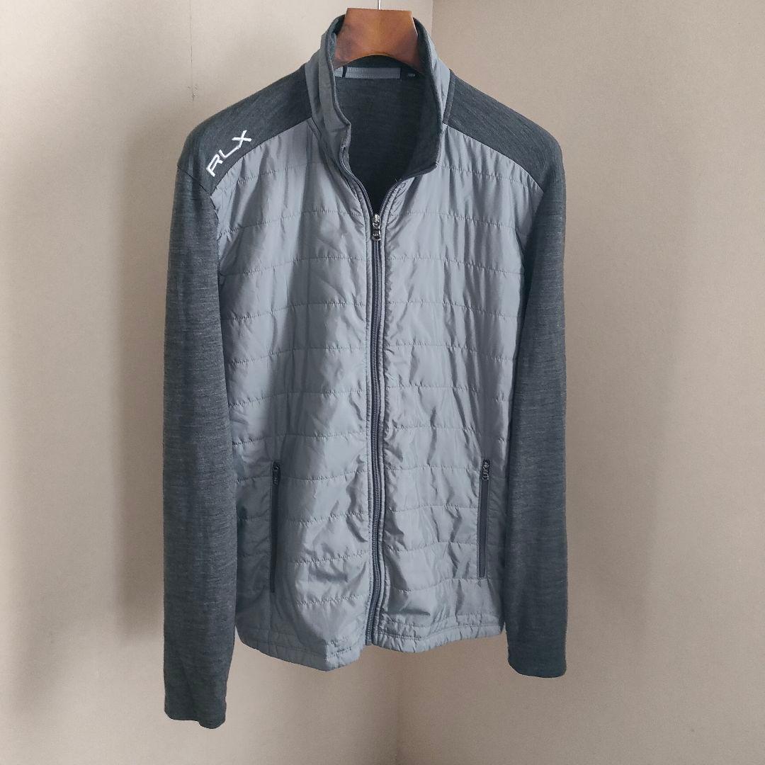【SALE】ラルフローレン RLX 中綿入り ジップジャケット グレー b アールエルエックス ラルフ ローレン】フル ジップ ロング スリーブ