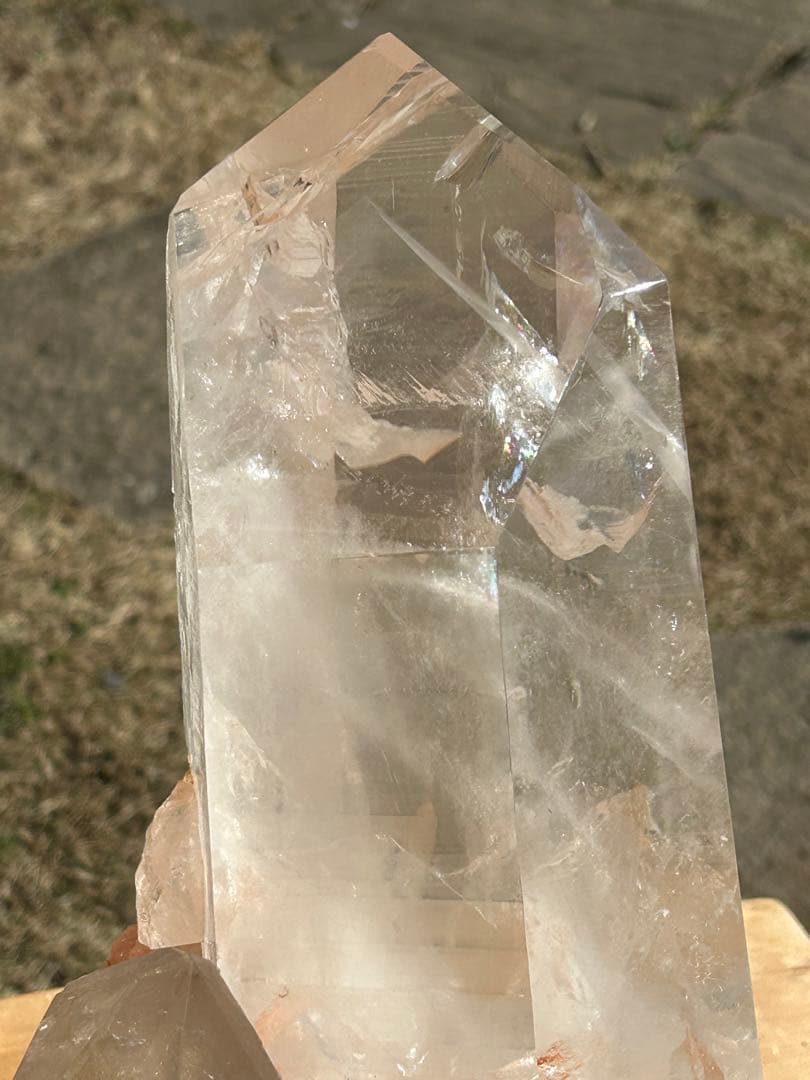 ファントムガーデン水晶天然石タンジェリンクォーツレインボー入 最高