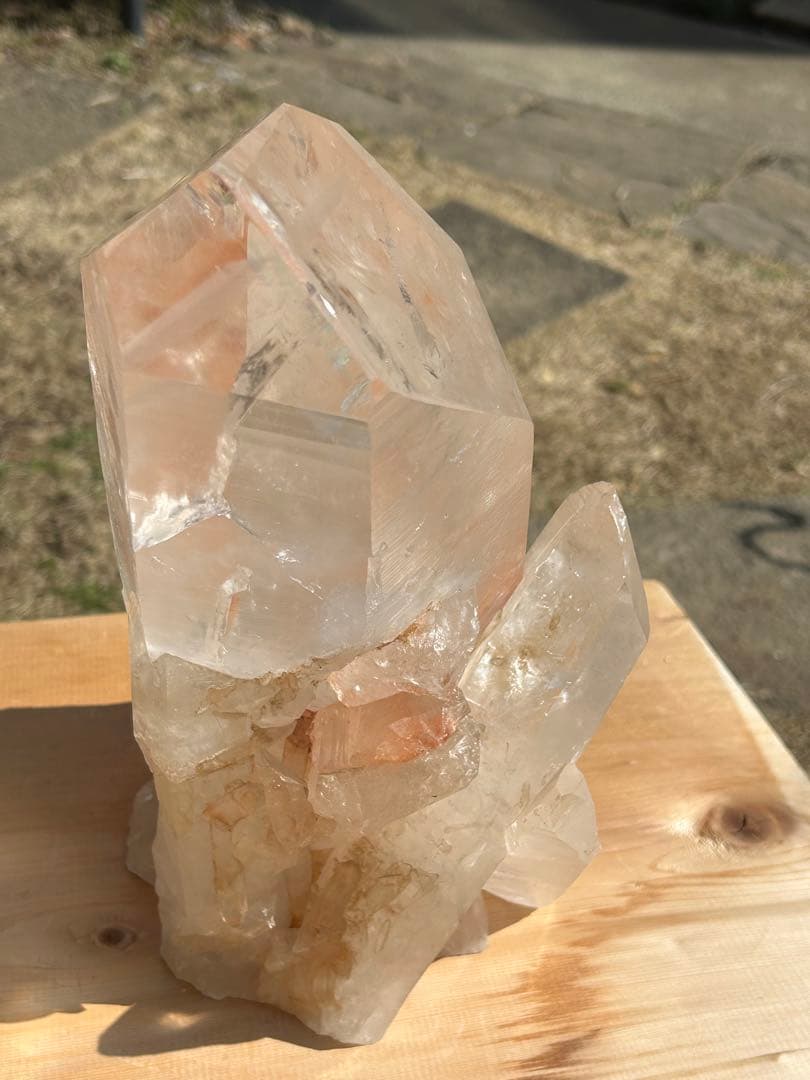 ファントムガーデン水晶天然石タンジェリンクォーツレインボー入 最高