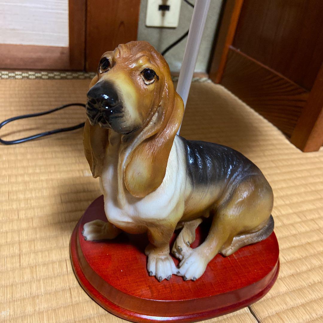 犬置物 バセットハウンド ランプ 年代物 レトロ - メルカリ