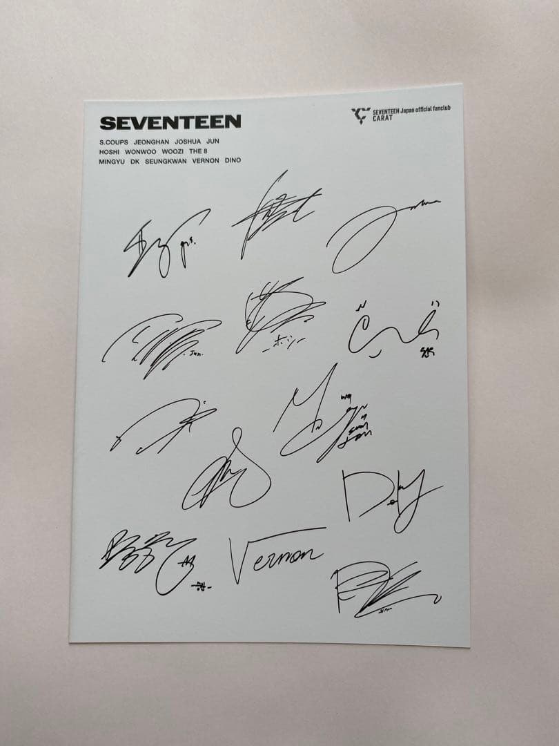 SEVENTEEN サイン入り - メルカリ