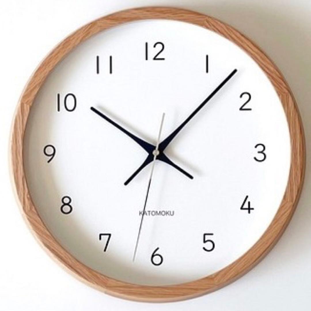 新品 KATOMOKU カトモク 電波時計 壁掛け時計 オーク レムノス - メルカリ