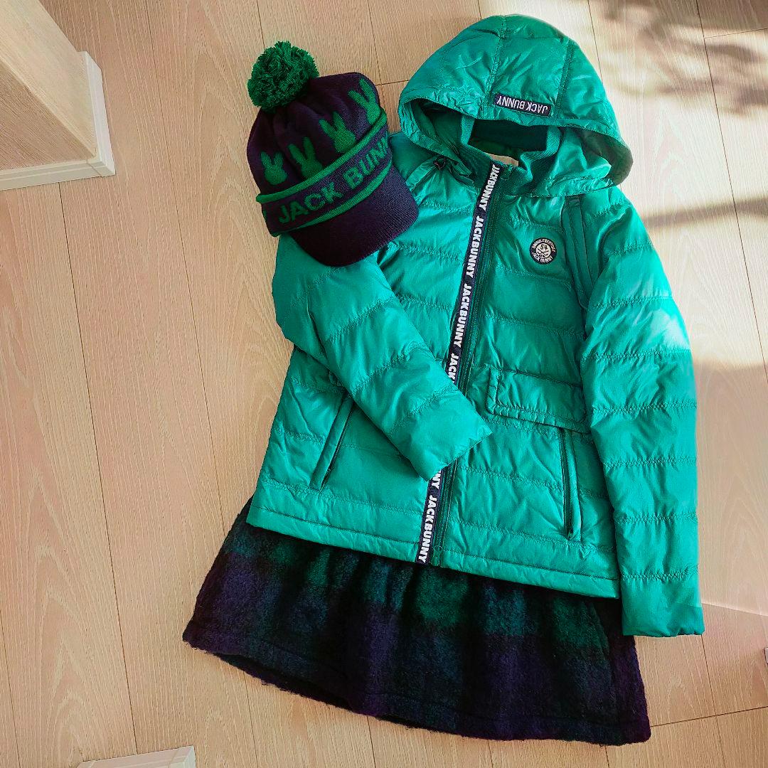 美品 ジャックバニー パーリーゲイツ ゴルフ レディース ダウン S