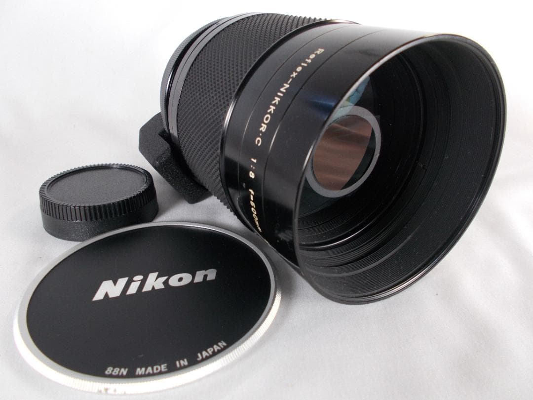 超望遠 Nikon Reflex-NIKKOR・C 1:8 500mm S250 Nikon Reflex Nikkor C 500mm f/8 Mirror Reflex Lens with Caps & UV