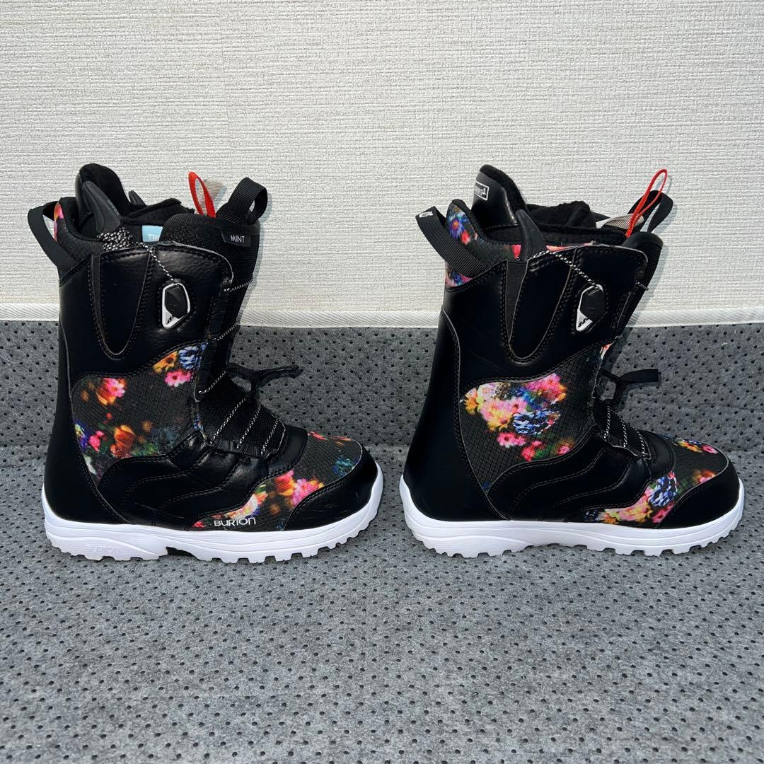 1回使用 23cm 希少 花柄 BURTON MINT AF レースブーツ 2回使用 23cm