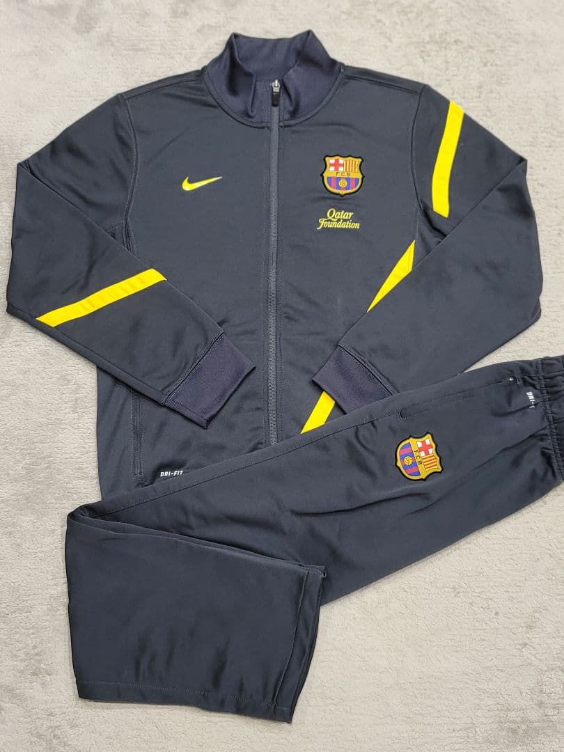 FCバルセロナ ジャージ 上下 キッズ L NIKE ナイキ グレー メッシ